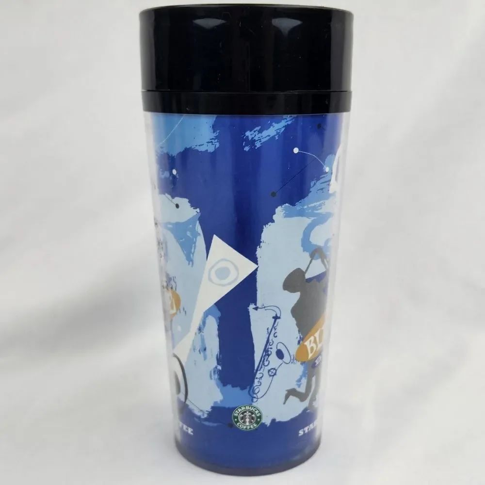 ☕️Vintage Starbucks Blue Note Blend Jazz 16oz Travel Tumbler